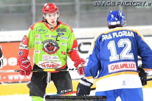 2020-10-10 Valpellice Bulldogs-Hockey Pieve 5373 Filippo Salvai